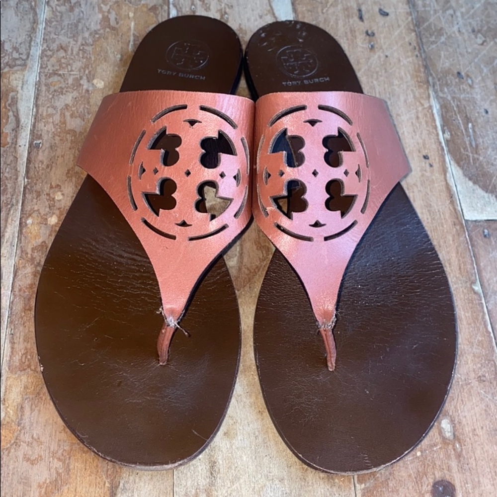 Tory Burch cognac zoey thong sandal